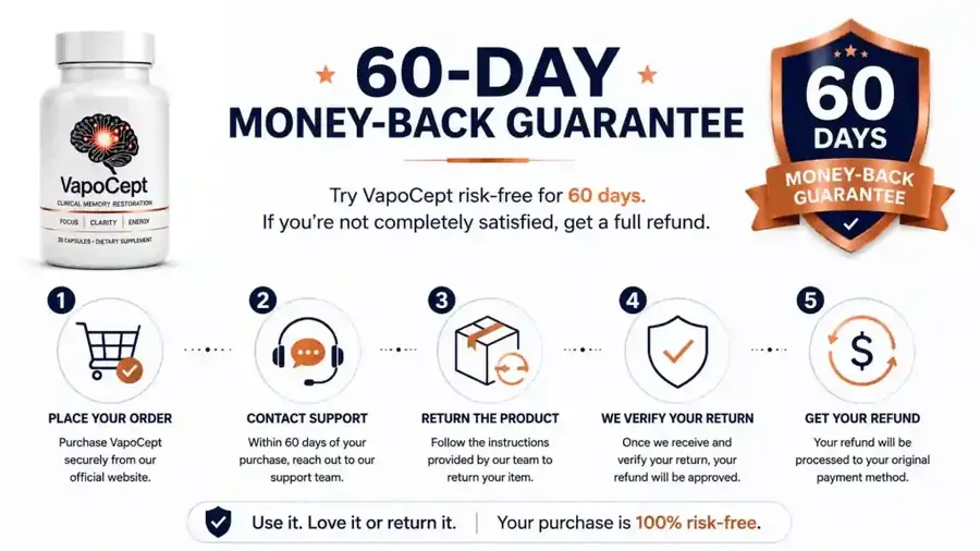 VapoCept 60-day money-back guarantee